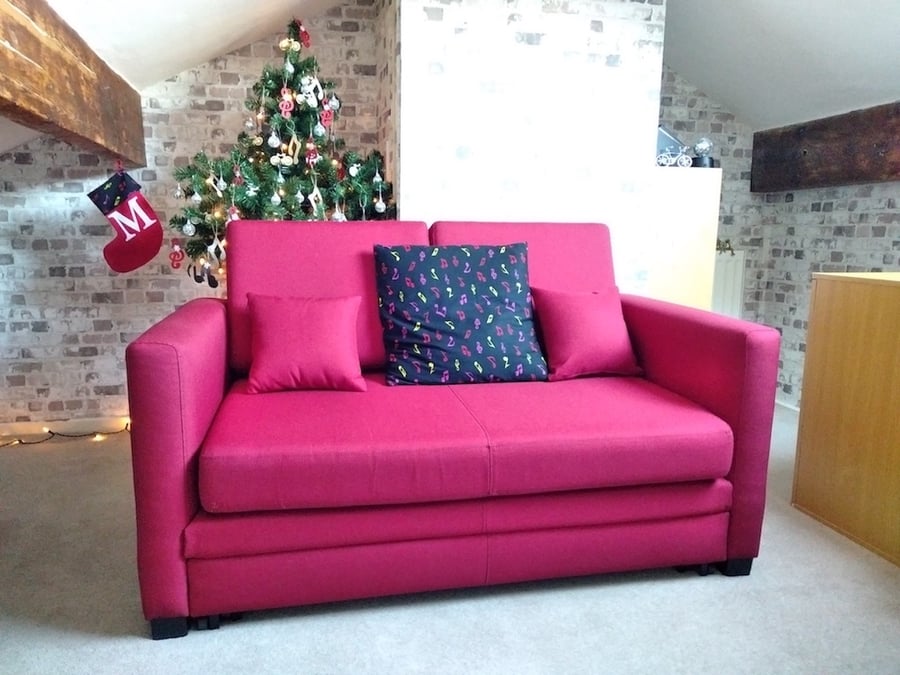Red sofa bed for two people Boom