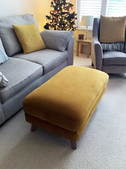 Mustard Magnus pouffe