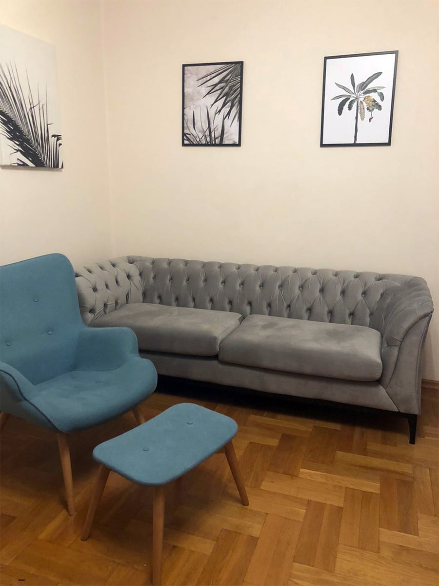 Zweisitzer-Sofa Chesterfield Modern Wood und Sessel Ducon