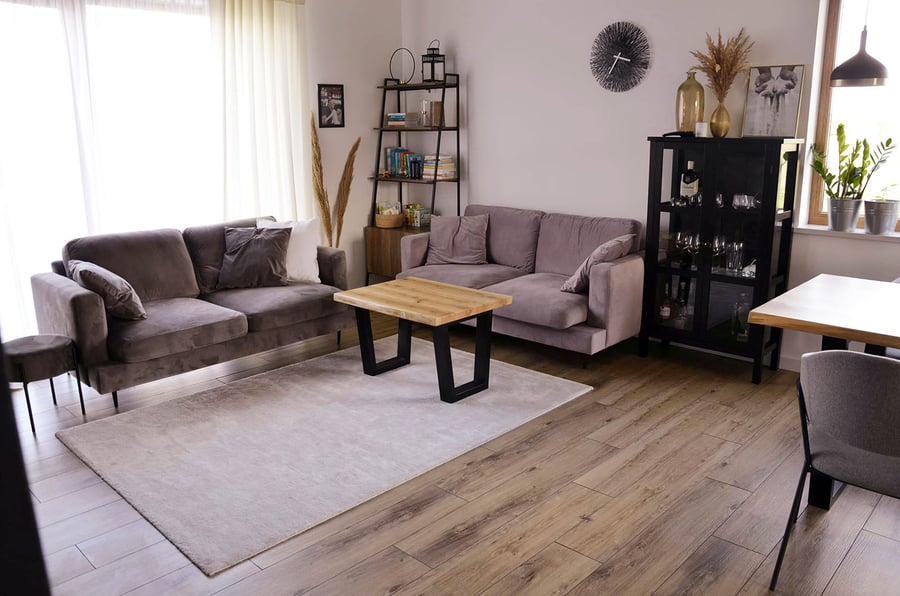  Pale pink Covex sofas by @fourbounty