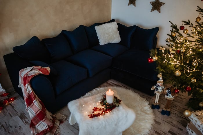 Dillon blue corner in velour
