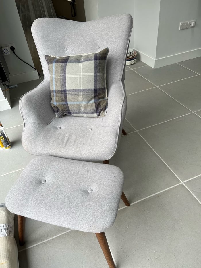 Ducon Armchair with footstool - Anne