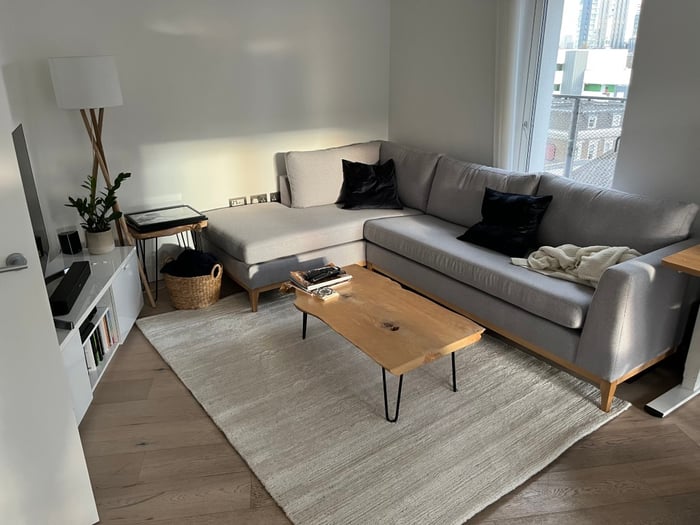 Gosena Wood Corner Sofa - Alexander