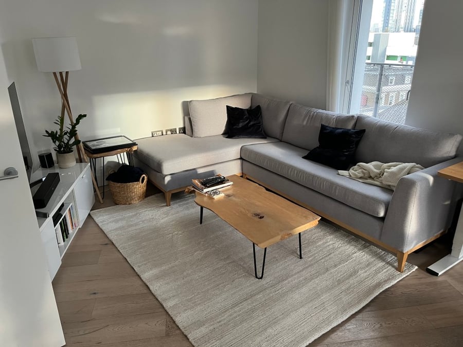 Gosena Wood Corner Sofa - Alexander