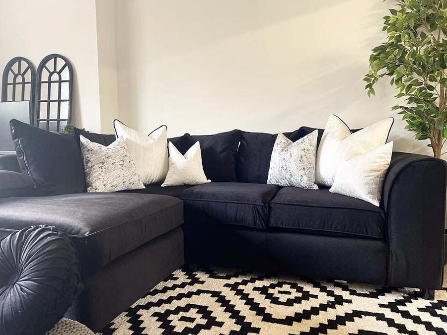 Dillon Velvet Corner Sofa - Paige