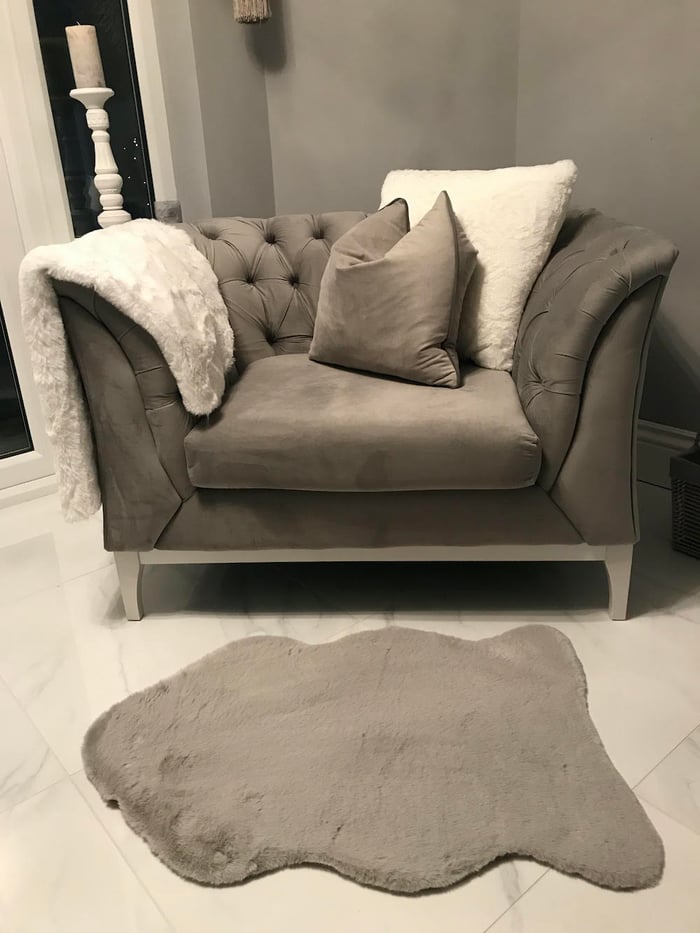 Fauteuil gris Chesterfield Modern Wood