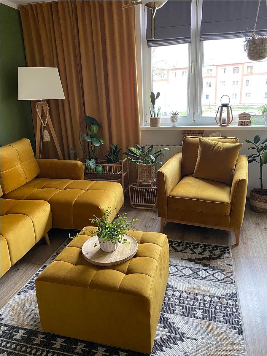 Globe Sofa and Flair Armchair by @my_home_my_haven